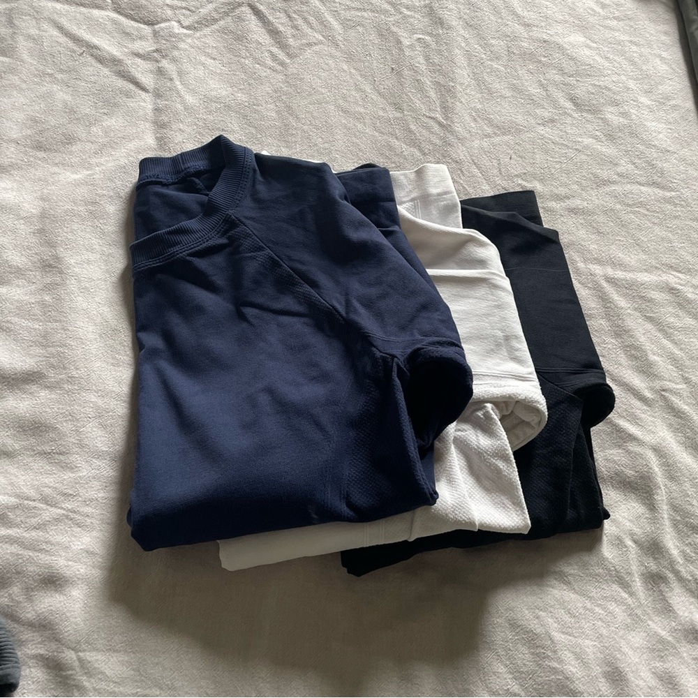 Bundle of THREE long sleeve workout tops